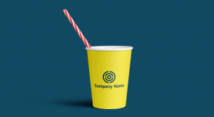 Logo on a paper cup