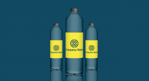 Logo on water bottles