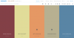 Coolors color inspiration tool