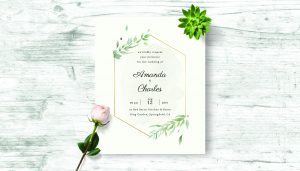 Font pairing on wedding invite