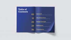 Font pairing in table of contents