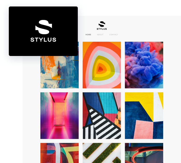 Website home page with logo on top to emphasize branding.