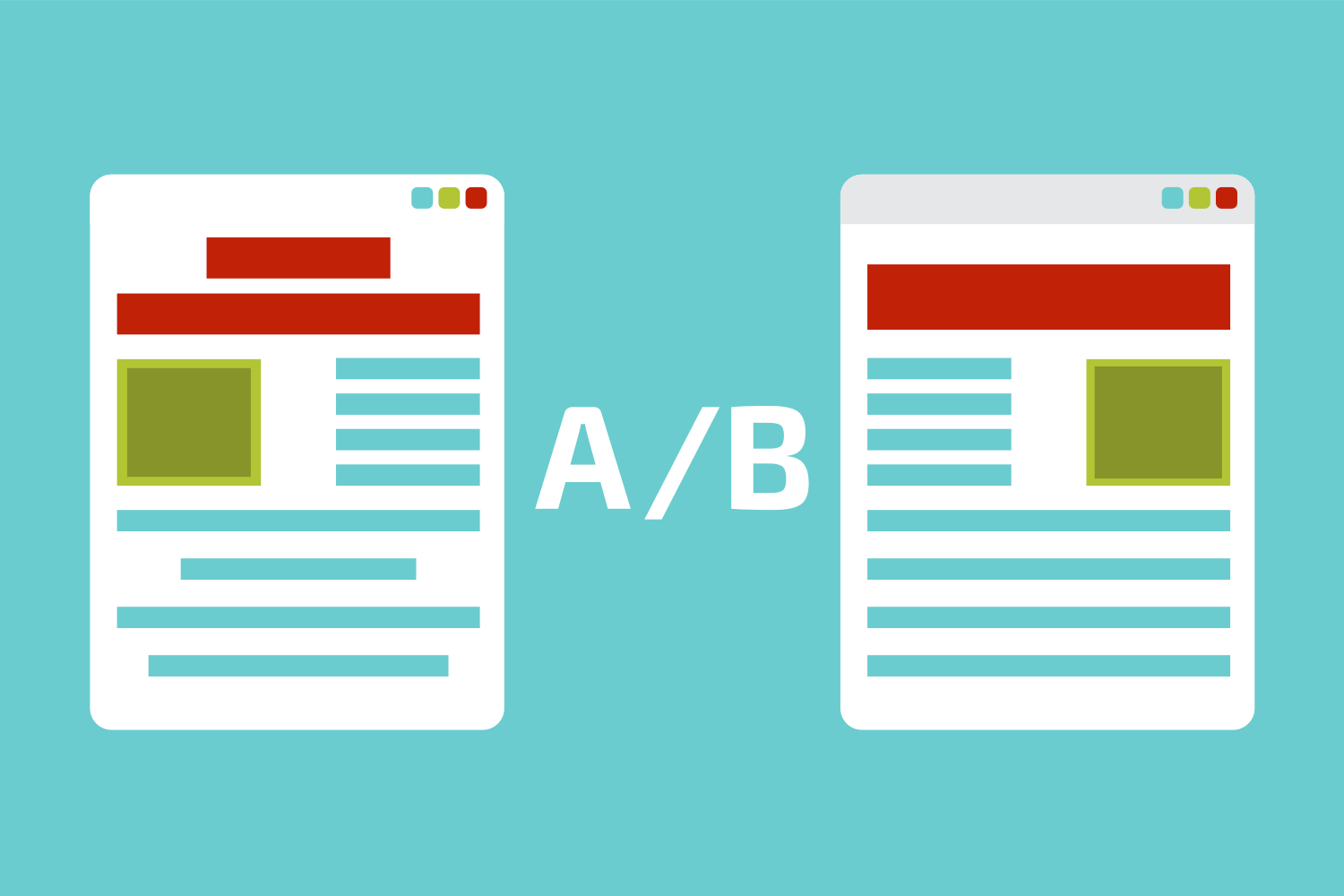 Illustration of an A/B website test