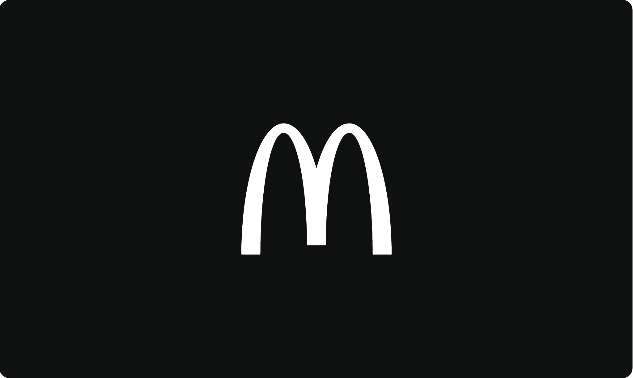 McDonalds logo in black and white