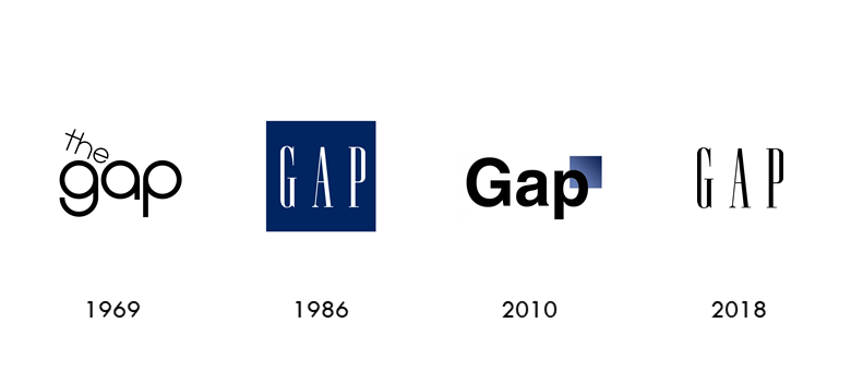 The gap logo evolution