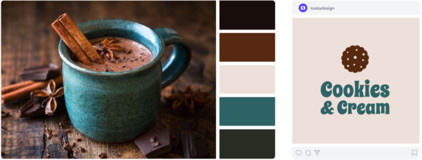 a chocolate winter color palette