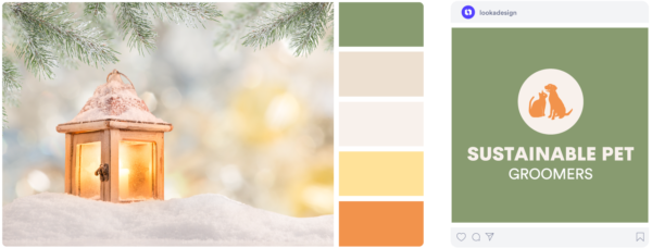 a light and airy winter color palette