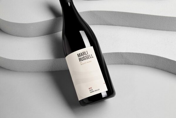 minimal wine logo example marli russell