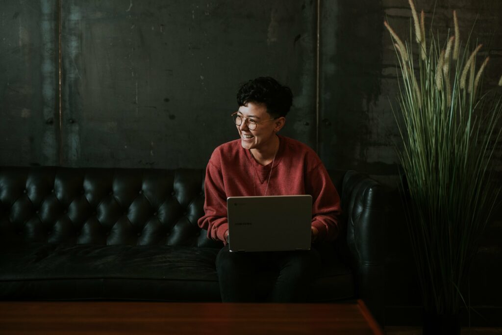 woman on laptop