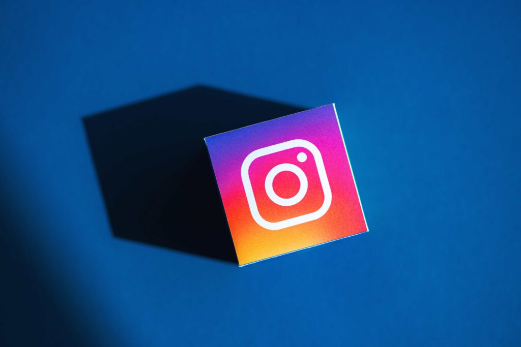 instagram icon on a blue background