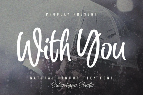 With You script font