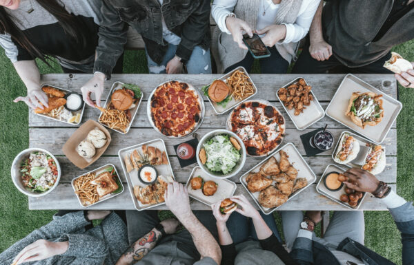 catered food gathering