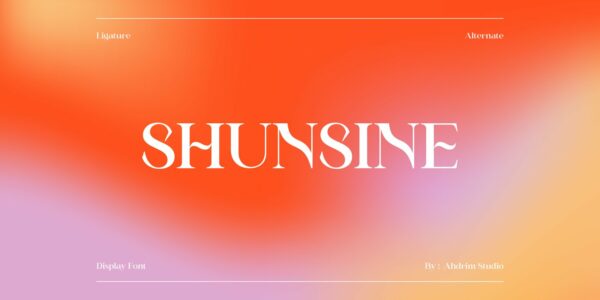 shunsine modern font 2021