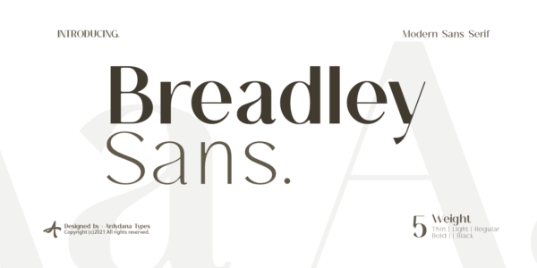 breadley sans modern font