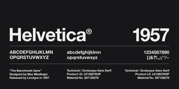 helvetica font