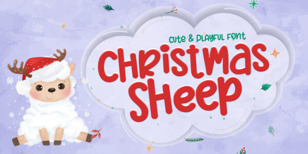 christmas sheep font 2021