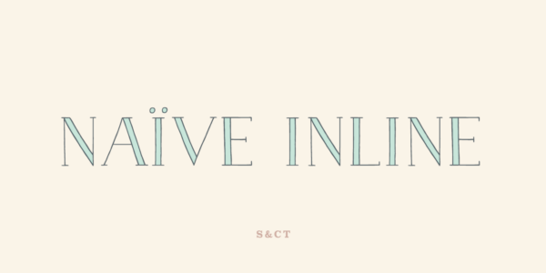 naive inline christmas font