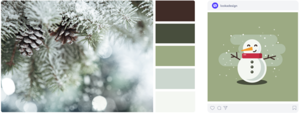 green winter color palette 