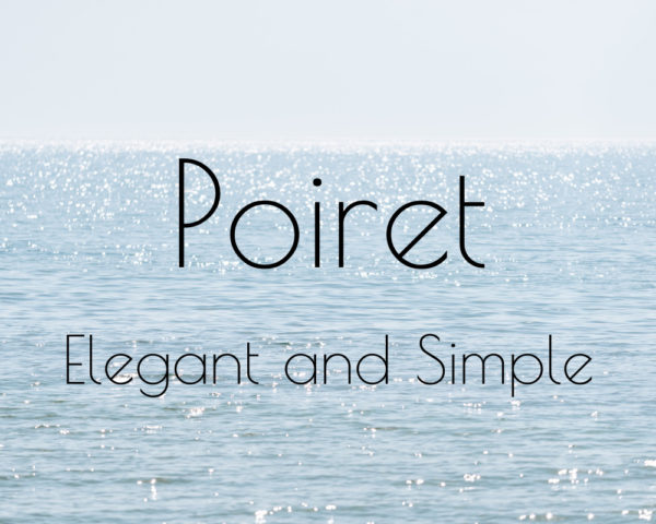 poiret free minimalist font