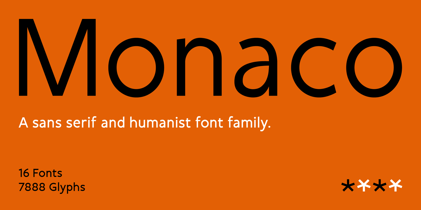 monaco geometric font 