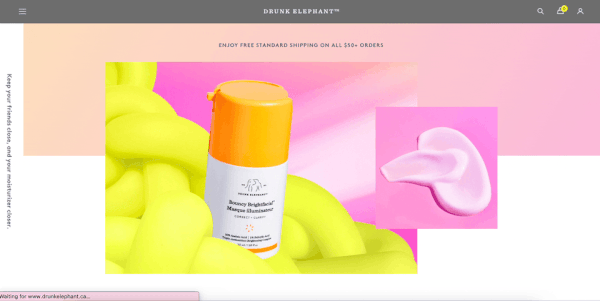 drunk elephant website design