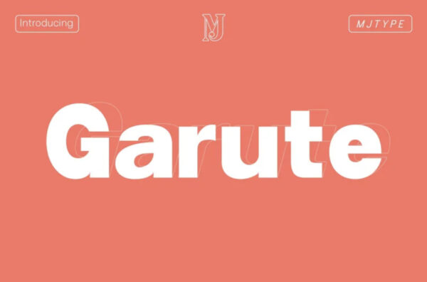 garute minimalist font