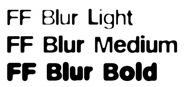 FF Blur logo font example