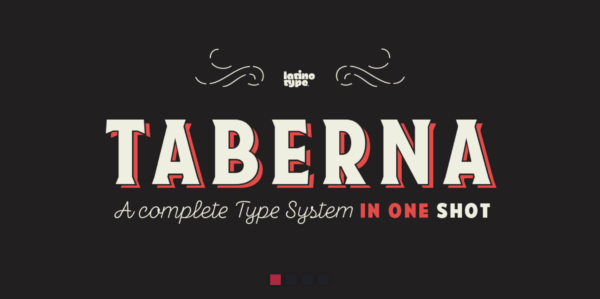 taberna display modern font