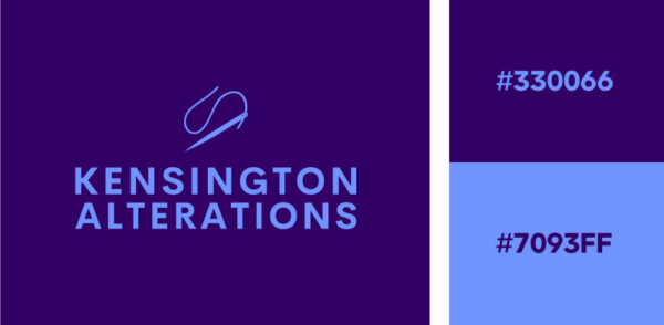 deep purple and periwinkle logo color combination