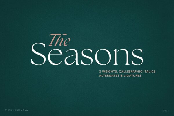 The seasons serif font