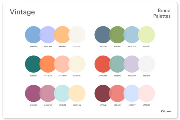 vintage brand color palettes