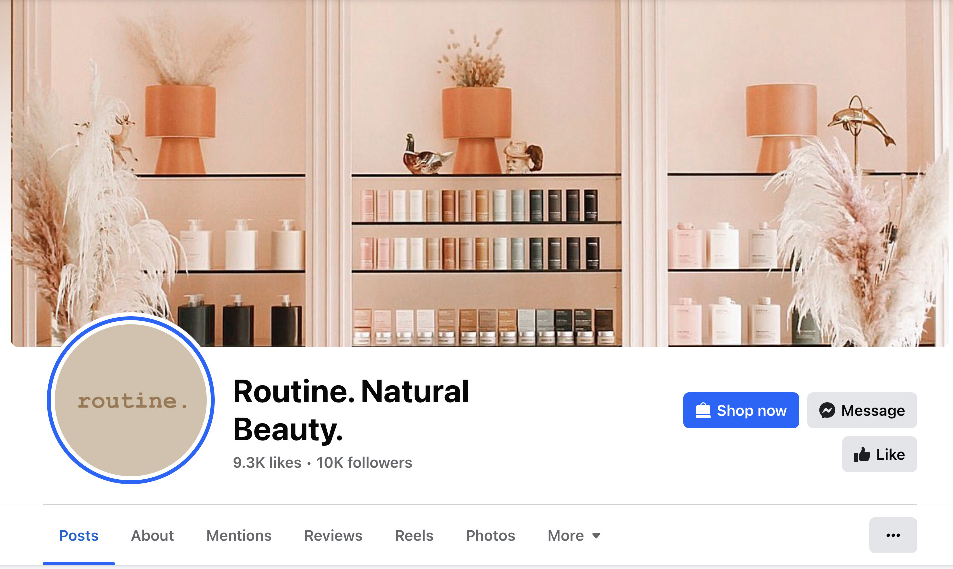 routine cream facebook page promotion on social media