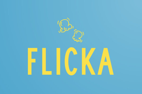 90s logo made in Looka: flicka
