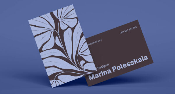 Example of a smooth business card finish