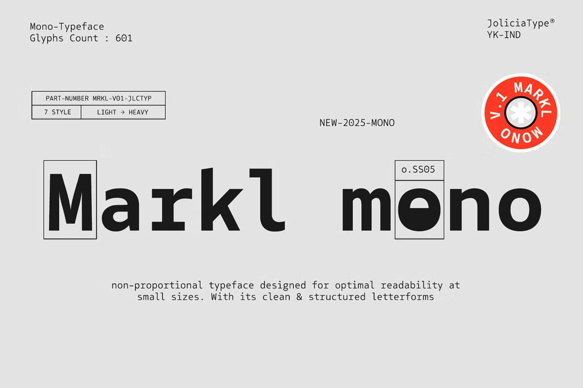 monospaced font markl mono