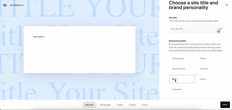 squarespace AI wesbite builder testing