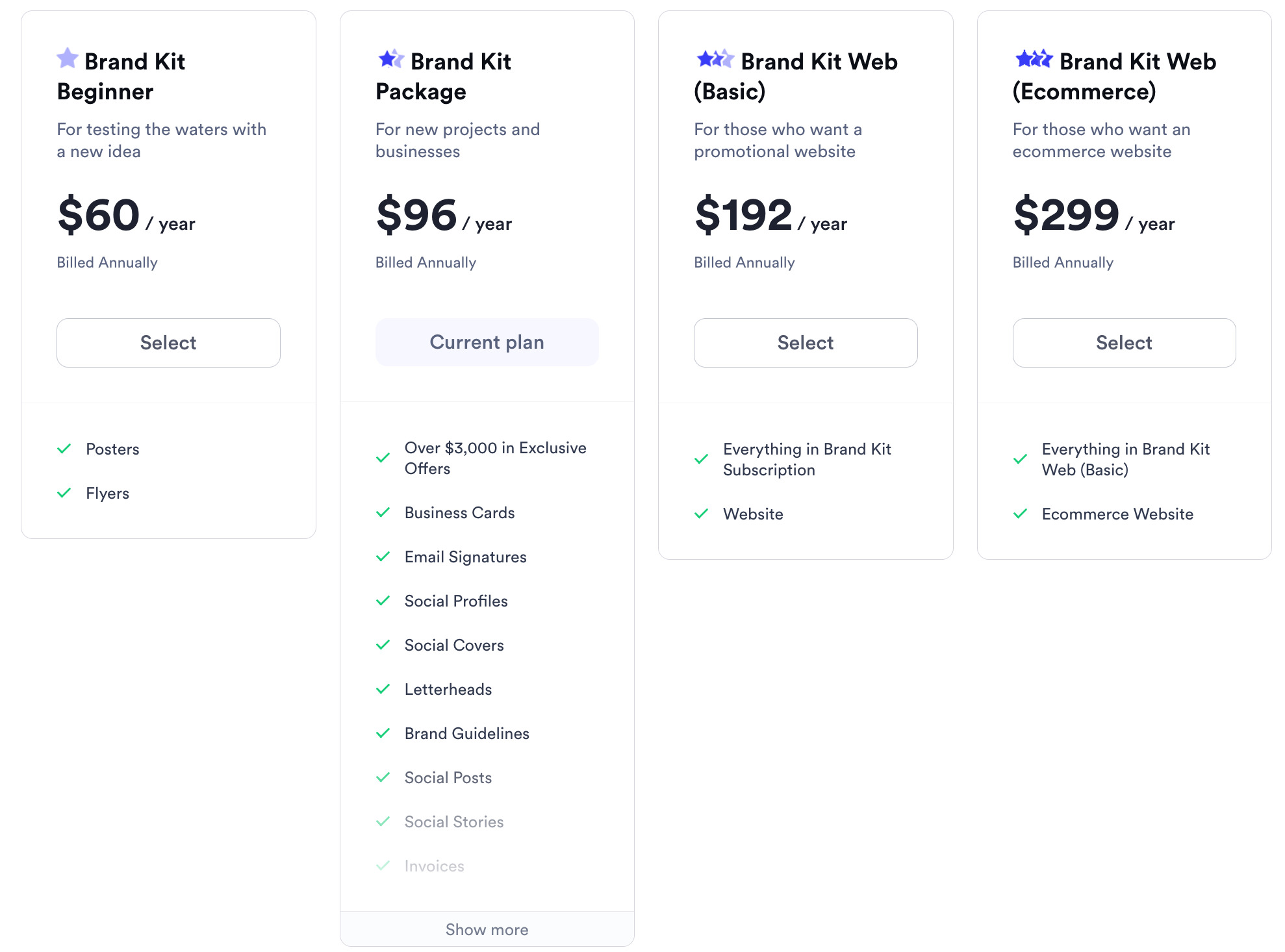 Looka brand kit web pricing