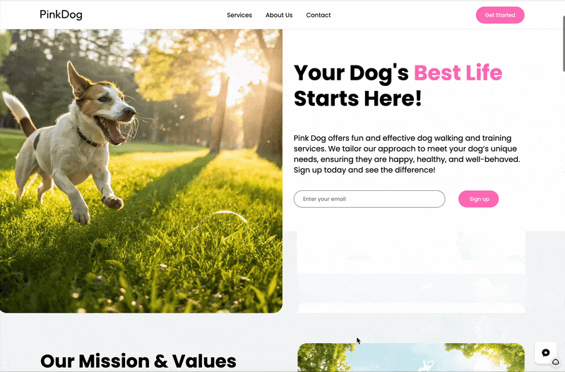 10web ai website builder example