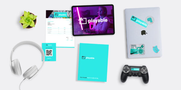brand kit flat lay