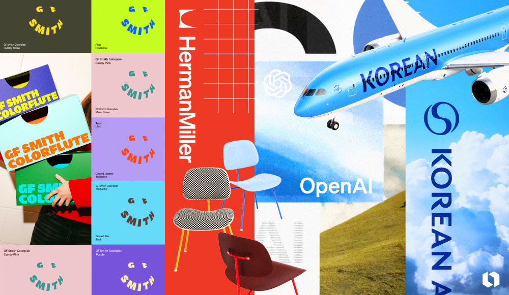 Collage of 2025 logo redesigns