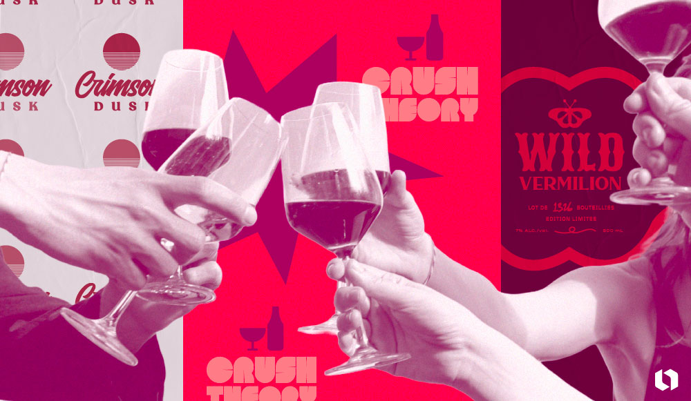 Wine logos collage