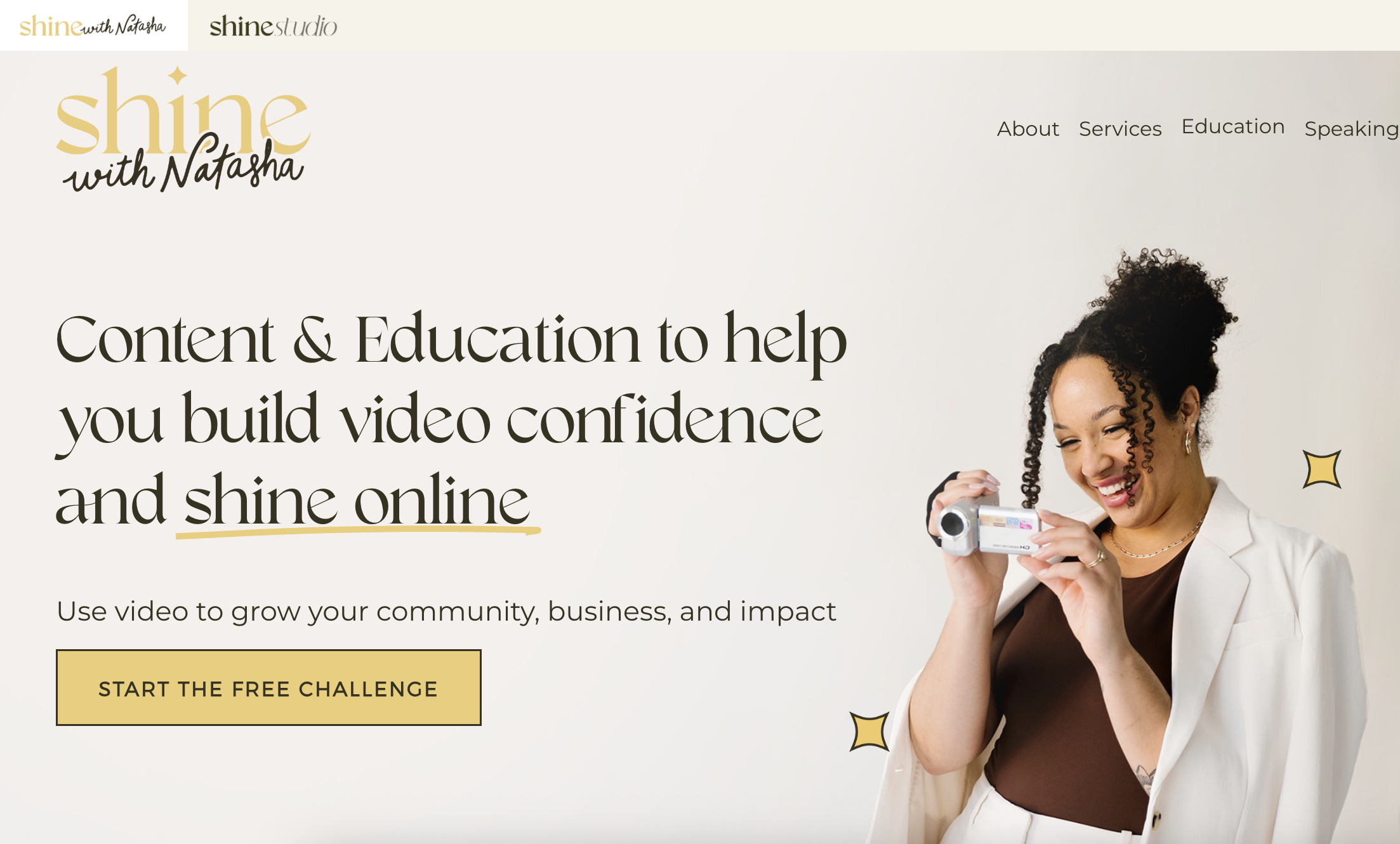 personal branding example for consultant natasha shine